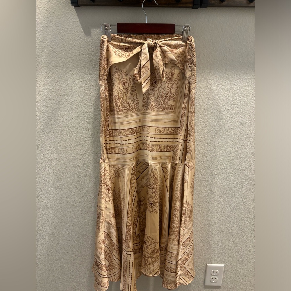 Free People Tan Floral Dress
